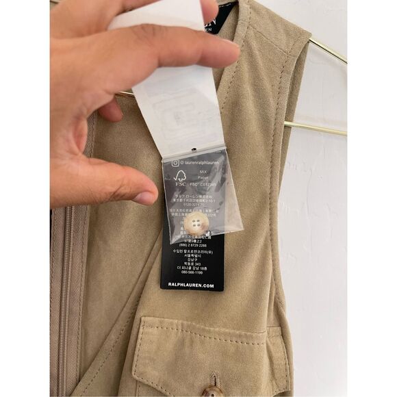 LAUREN RALPH LAUREN Belted 100% Goat Suede Sleeveless Dress Size 6 NWT - Picture 5 of 11